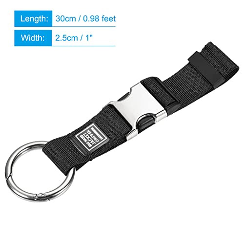 Image of MECCANIXITY Luggage Strap, Jacket Gripper Holder Suitcase Belt Carry Clip for Backpack Travel Accessory, Black