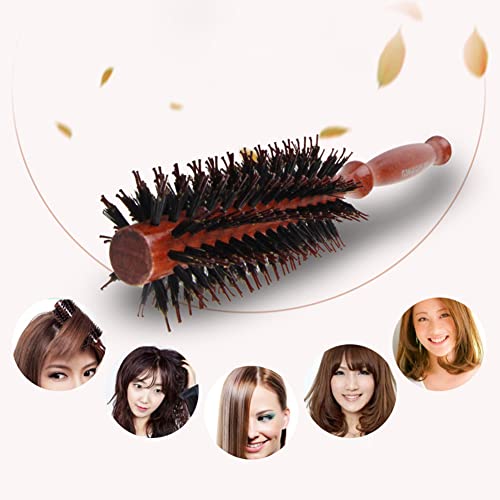 Spazzola cilindrica in legno con setole di