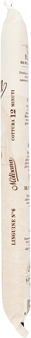 La Molisana Linguine N.6 Pasta Lenta Lavorazione Pastas de sémola de trigo duro, dibujo de bronce, 500 g + 2 Polpa italiana Gourmet