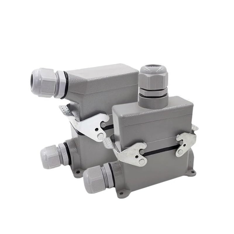 Heavy Duty Connectors HDC-HE-010-1/2/3/4 F/M 10pin 16A Screw Connection Industrial Rectangular Aviation Connector Plug(Hdc-he-010-1)