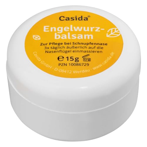 Casida Engelwurzbalsam für Babys & Kinder - Pflegebalsam bei empfindlicher Schnupfennase - mit naturreinen Ölen natürliche Inhaltsstoffe - 15g