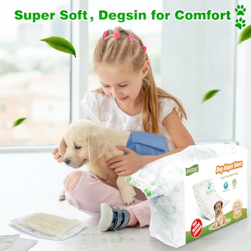 Image of Dog Diaper Liners 130ct Super Soft and Absorbent Dog Diaper Booster Pads for Male Dog Belly Bands or Female Dog Diapers(X-Large, 130pcs)