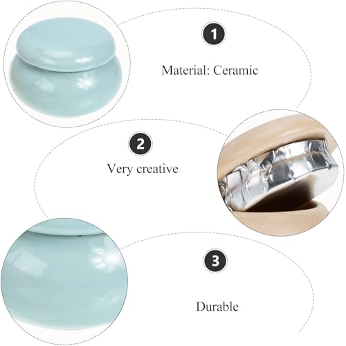 2 tazas cerámicas para limpieza de uñas PRETYZOOM miniatura 3