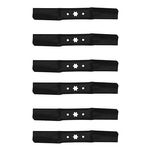 RAParts (6) cuchillas de repuesto para cortacésped de repuesto de 17-1/4 pulgadas MTD para Cub Cadet 742-05052A 942-05052A