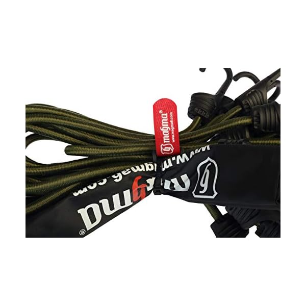 MAGMA Spanngummi 12er Set | Robuster Schnellspanner fÃ¼r Fahrrad, Auto, LKW, AnhÃ¤nger & Garten Expander zur Sicherung von Tarps, Ladung und Planen FÃ¼r Camping, MilitÃ¤r und Outdoor (100cm, GrÃ¼n) – Bild 6
