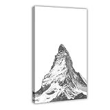 Zermatt Leinwand-Poster, Motiv: Schweiz, großes Berg, 