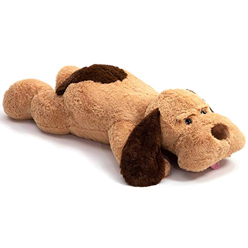 HollyHOME Giant Puppy Stuffed Animal Large Puppy Dog Plush Soft Plush Dog Pillow for Girls and Kids 51 inch Tan