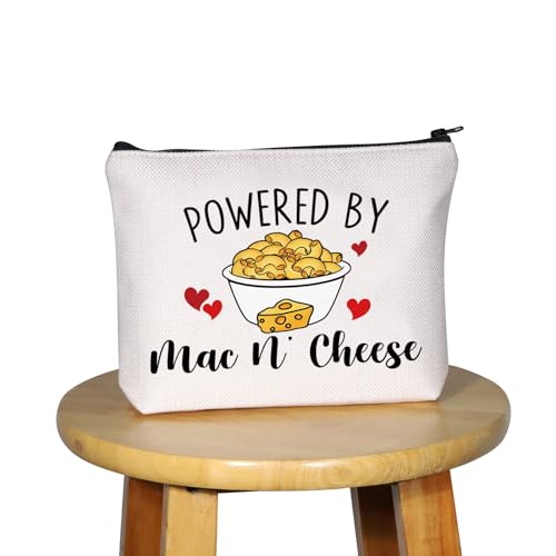 PYOUL Mac and Cheese Love Lover Gift Powered by Mac N' Cheese Makeup Bag Macaroni and Cheese Cosmetic Bag Food Theme Gift (Mac N' Cheese Bag) - Image 8