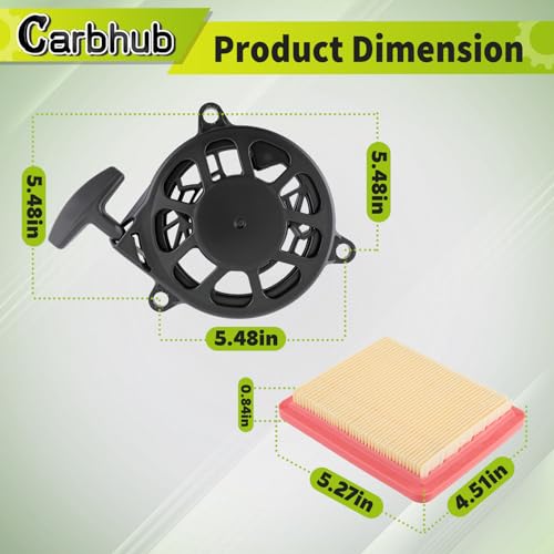 Carbhub Recoil Starter Dimension