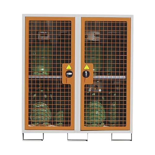 EUROKRAFT | Armoire pour bouteilles de gaz | 2 portes | h x l x p 1550 x 1360 x 680 mm