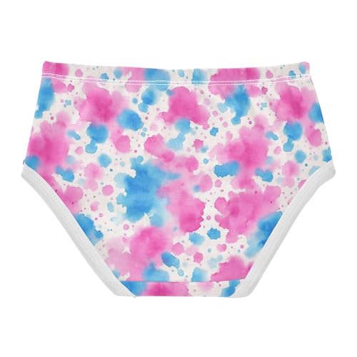 Joisal Pattern Toddler Girls Underwear 2t Cotton Panties Little Girl Abstract Pink Blue Splashes Kids Briefs Undies2