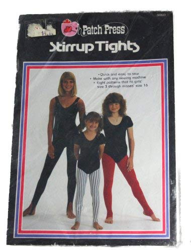 Patch Press Stirrup Tights Pattern Girls Size 3 through Misses Size 16