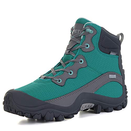 XPETI Women's Dimo Mid Waterproof Hiking Outdoor Boot (10.5 B(M) US, Green)