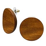 traumhafte Holz Ohrstecker in holzfarben