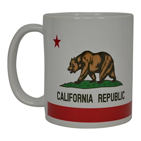 Rogue River Tactical Best Coffee Mug California State Flag Novelty Cup Great Gift Idea For Men Women CA Republic Cover