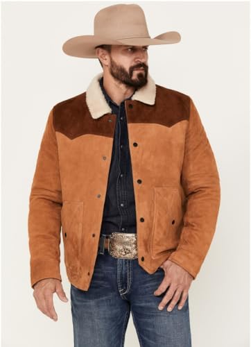 John Dutton Yellowstone Jacket For Mens Brown Suede Leather TruckerJacket3