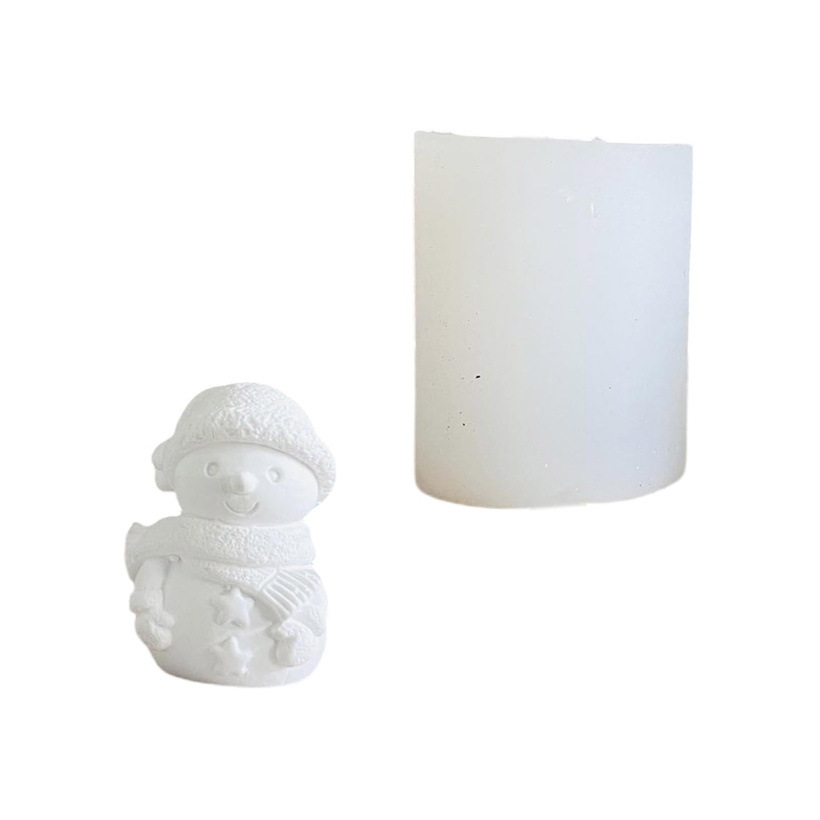hogtnd 3D Snowman Silicone Mould, Candle Molds, Soap Molds, Christmas Casting Mould, Craft Supplies for Home, Holiday Decorations