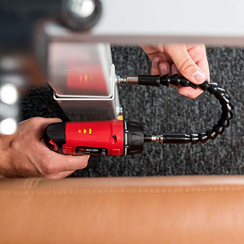 NoCry 10 N.m Cordless Electric Screwdriver - with 30 Screw Bits Set, Rechargeable 7.2 Volt Lithium Ion Battery and a Built-In LED Light
