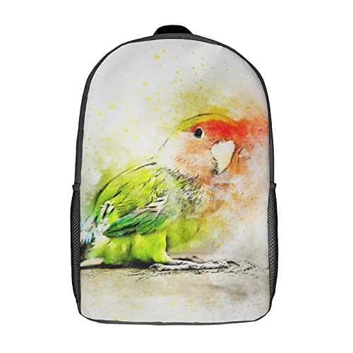 Mochila impresa en 3D de 17 pulgadas unisex para viaje y ámbito escolar