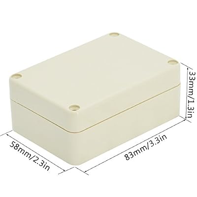 LeMotech Waterproof Dustproof IP65 ABS Plastic Junction Box Universal Electric Project Enclosure Pale Gray 3.3 x 2.3 x 1.3 inch (83 x 58 x 33 mm)