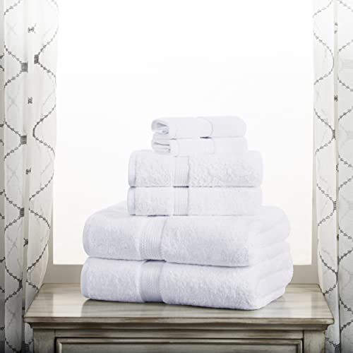 Superior Madison Ts, 6-Piece Towel Set, White #TOP6