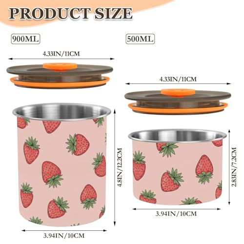 Contenedor hermético de acero inoxidable 900 ml miniatura 2