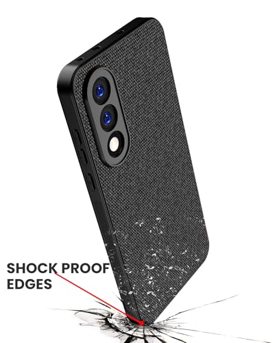 Image of Kapa Soft Full Fabric Protective Back Case Cover for OnePlus Nord 5 | Shockproof Slim Hard Anti Slip Back Case (Black)