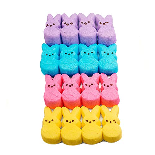 Marshmallow Rabbit Peeps – Easter Bunny Themed Candy w/Jumping Bunny Novelty Toy (2pks of 12)