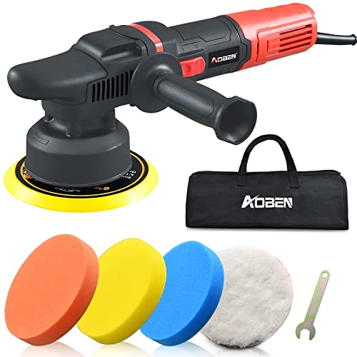 AOBEN CarÂ Buffer Polisher,6 inch Dual Action Polisher,Random Orbit Buffer Polisher kit with 6 Variable Speed 0-4500rpm,Detachable Handle,4 Buffing Pads for Car Detailing Polishing and Waxing