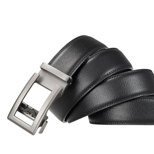 Men's Ratchet Belt Genuine Leather Automatic Buckle Adjustable Business Casual Strap Autumn Winter3