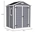 Keter Manor 6x5DD Gartenhaus wetterfest 4.8m³, Kunststoff, Outdoor, Außenmaße: BxTxH:185x152x226cm, Innenmaße: BxTxH:169x138x219cm, grau
