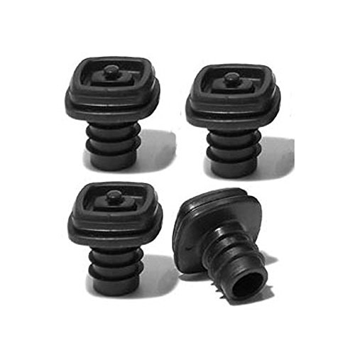 Rabbit Vacuum Wine Bottle Stoppers Set (Black)