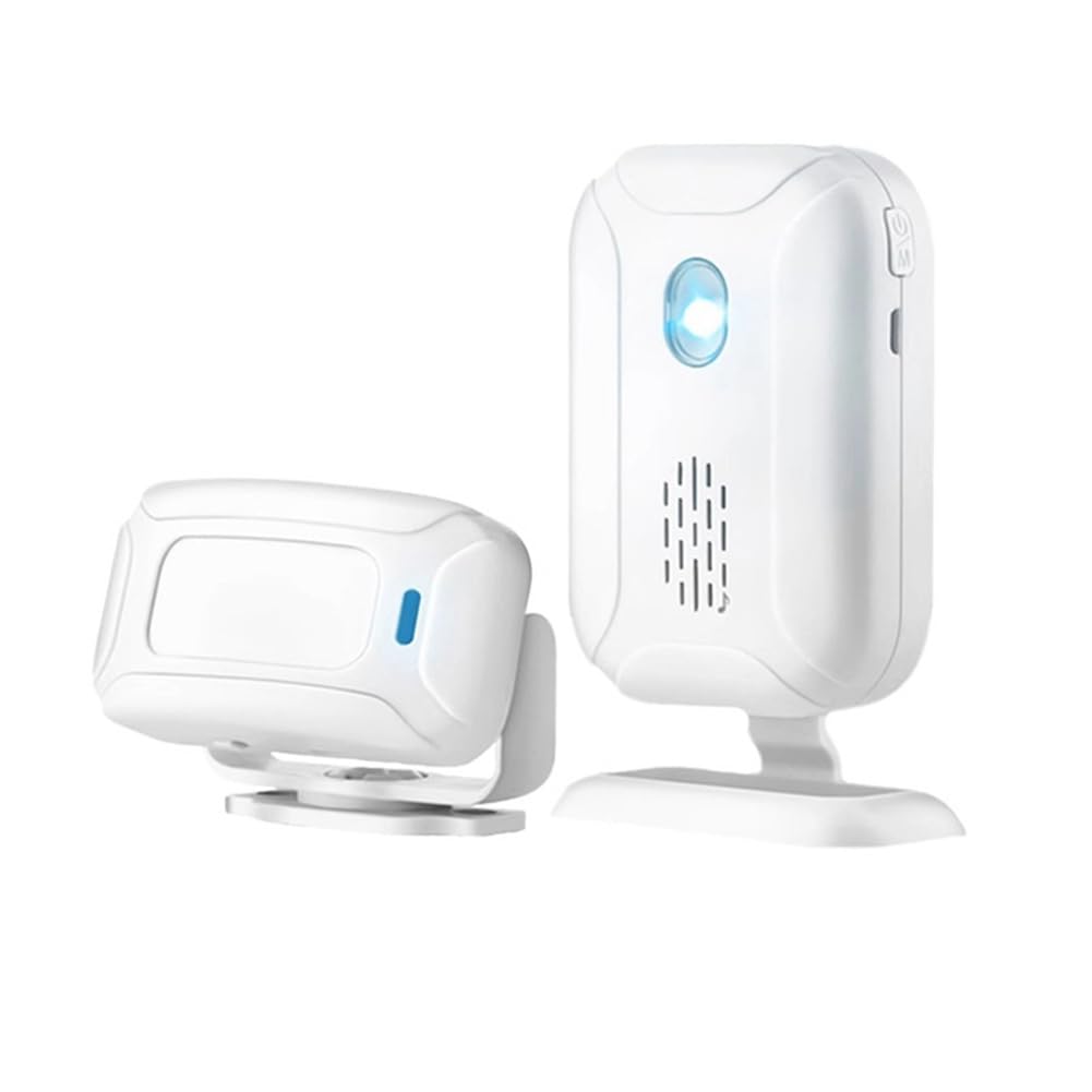 Jnchdghwa White Wireless Bed Alarm For Elderly Adults, Door& Bed Exit Alarm For Elderly Dementia Patients, Bed Alarms And Fall Prevention