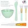 Facial Skin Care Horizon Mask Mixing Bowl DIY Set, U-MATE 5 in 1 Set include 1 Silicone Face Mask Bowl + 1 Stick Spatula + 2 Silicone Face Mask Brushes + 1 Premium Soft Bristle Brush Face Mask Applicator, Face Treatment Mask Mixing Tool Kit