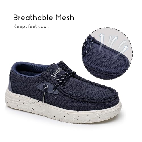 Image of Ahannie Kids Slip On Loafers, Boys Girls Casual Dress Shoes | Lightweight comfort,breathable,school or everyday wear