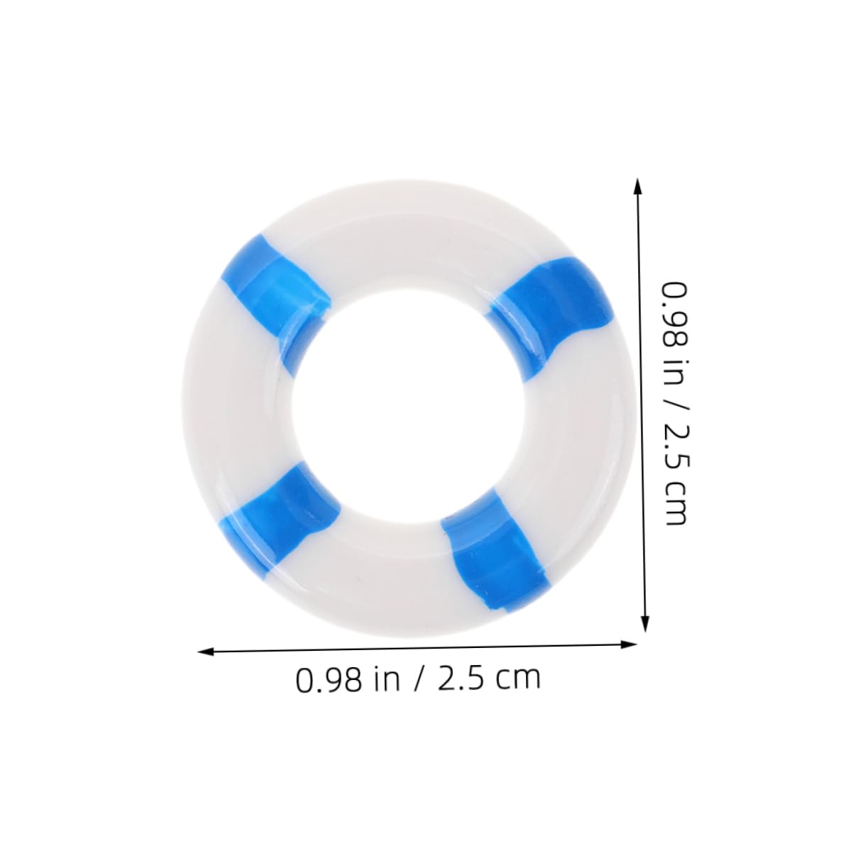UPKOCH Cute Swim Ring Decor Micro Nautical Decor Lifebuoy Miniature Life Ring Ocean Mini Figurines for Home