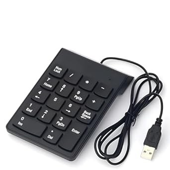 MakWorld USB 2.0 Wired Numeric Keypad Slim Mini Number Pad Digital Keyboard 18 Keys Numpad for iMac/Mac Pro/MacBook/MacBook Air/Pro Laptop PC Notebook Desktop