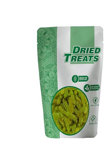 Image of Dried Treats Dried Fruits Nuts And Seeds (Green Raisins /Kishmish, 200Gm)