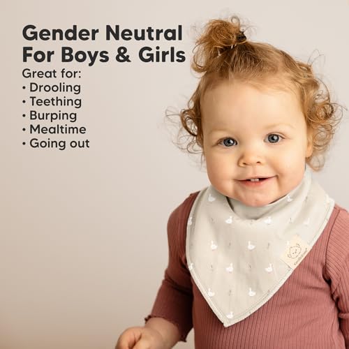 Image of 8pk Organic Baby Bandana Bibs for Drooling and Teething (Countryside)