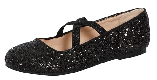 Zapatos de ballet para niñas con purpurina Lora Dora, las bailarinas perfectas de dama de honor