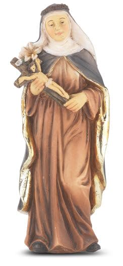 Pequeña estatua de Santa Catalina de Siena de 4 pulgadas