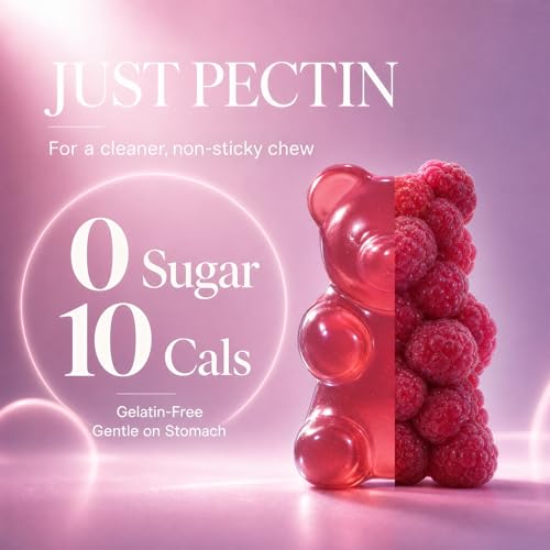 Image of Magnesium Glycinate Gummies 1000mg, High Absorption Sugar Free Magnesium & Malate, Calcium, Potassium, CoQ10, Vitamin B6 & D3 Supplement - Supports Sleep, Muscle, Bone, Memory & Focus - 120 Count