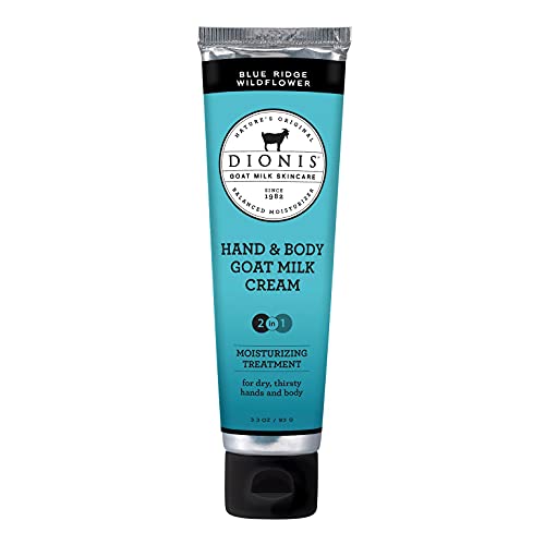 Dionis - Goat Milk Skincare Blue Ridge Wildflowers Scented Hand & Body Cream (3.3 oz) - Made in the USA - Cruelty-free and Paraben-free