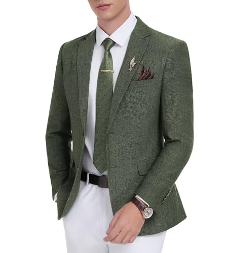 Retro Tweed Men's Suit Jackets Herringbone Slim Fit Sport Coats Blazer Prom Business Casual Wedding Blazers Men Tux Jacket2