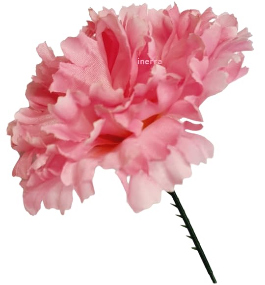 INERRA Carnation Picks - Pack of 140 Artificial Flowers for Floral Foam Tributes Letters and Funeral Arrangements (Pink)