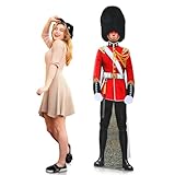 Beeveer 6 ft British Royal Guard Cardboard Stand-up Cutout Life-Size Standee Standup Britain London Theme Party Queen's Guard Cutout Photo Prop for UK Cultural Day British Birthday Travel Events