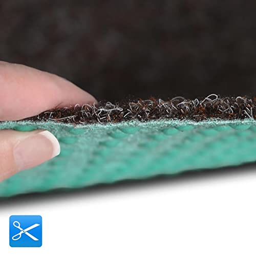 Floordirekt | Farbwunder Pro | Rouleau De Gazon Synthétique | Produit De Qualité Fabriqué En Allemagne | Gazon Artificiel Idéal Pour Terrasse, Balcon Et Loisirs | Marron, 100 X 500 Cm