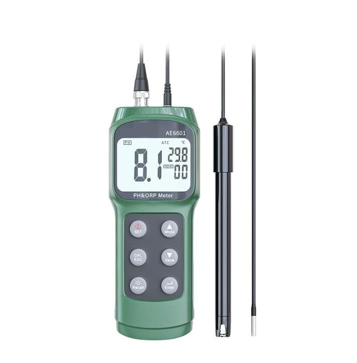 Przenośny miernik temperatury PH ORP, tester jakości wody o wysokiej dokładności ± 0,02 z podświetlanym wyświetlaczem LCD i przechowywaniem danych w 99 grupach