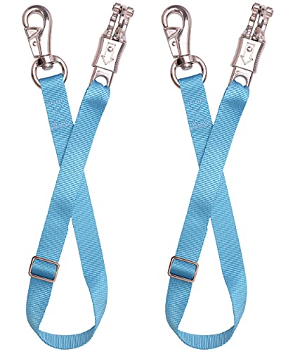 horse trailer real - Adjustable Trailer Tie （2 Pack）-Horse Trailer Nylon Strap Tie，Adjusted from 25 to 37” (Hurricane Blue)