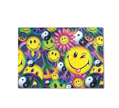 Image of Carbon Fiber Gaming Skin Compatible with HP Envy x360 16 inch (2023) - Peace Smile - Premium 3M Vinyl Protective Wrap Decal Cover - Easy to Apply | Crafted in The USA by MightySkins